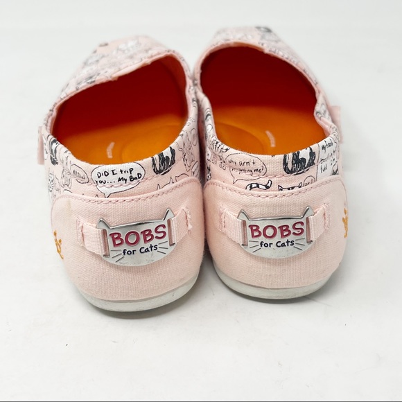 BOBS SKECHERS Women’s Quote Me Light Cat Pink Kitty Cat Slip On Shoes - Picture 7 of 9